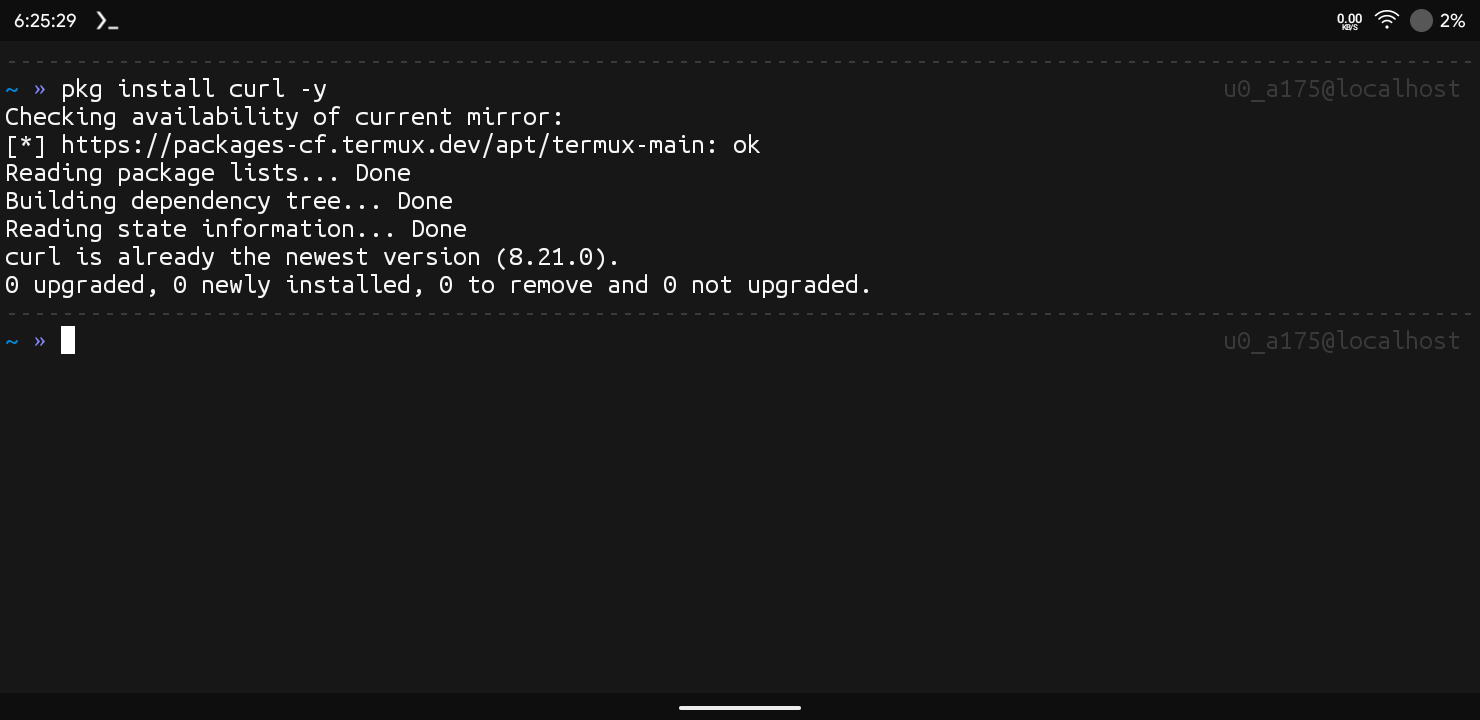 Install Curl In Termux