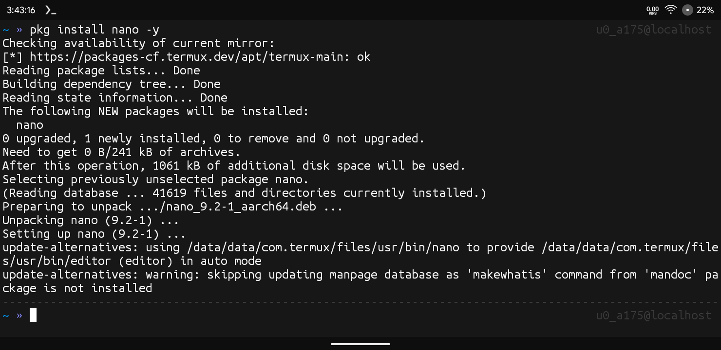 Install Nano In Termux