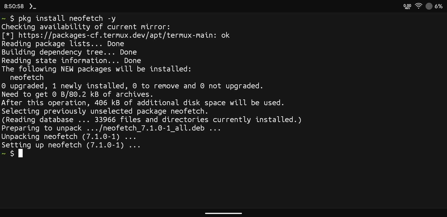 Install Neofetch In Termux
