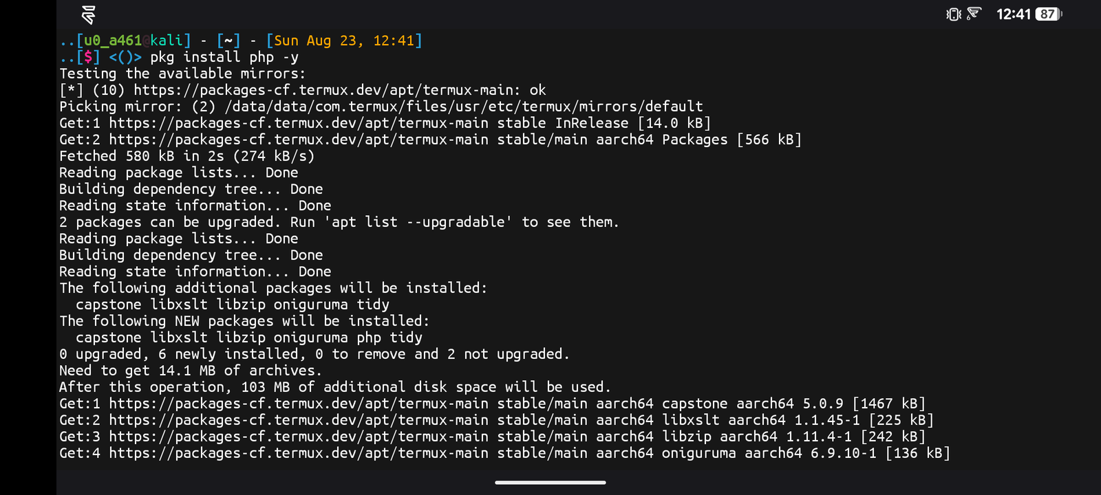 Install Php In Termux