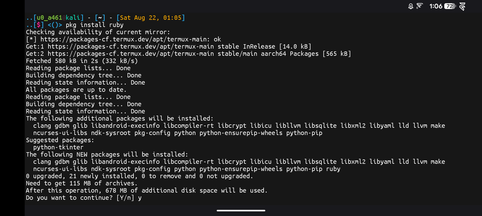 Install Ruby In Termux