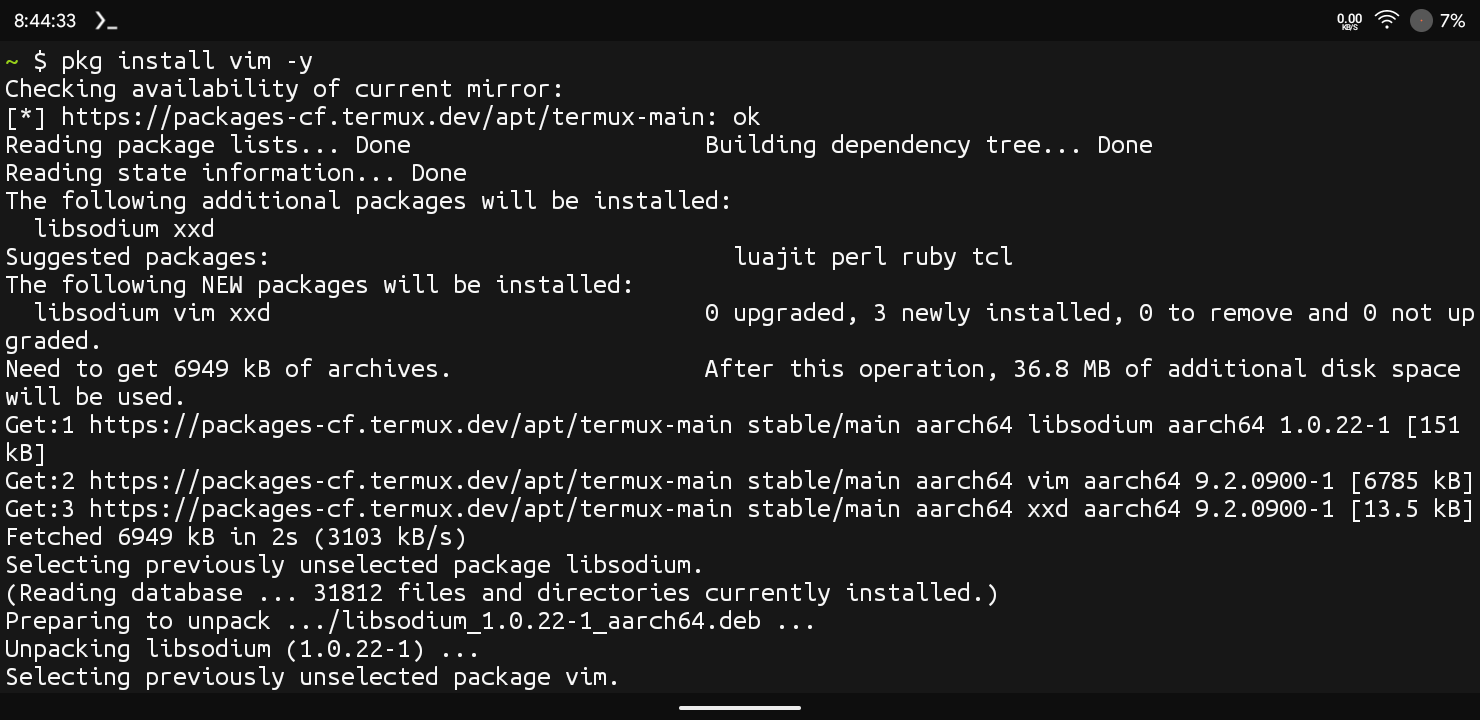 Install Vim In Termux
