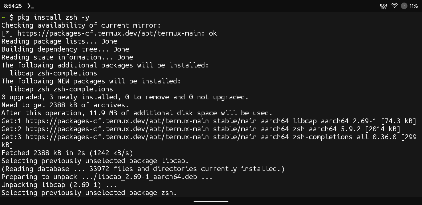 Install Zsah In Termux