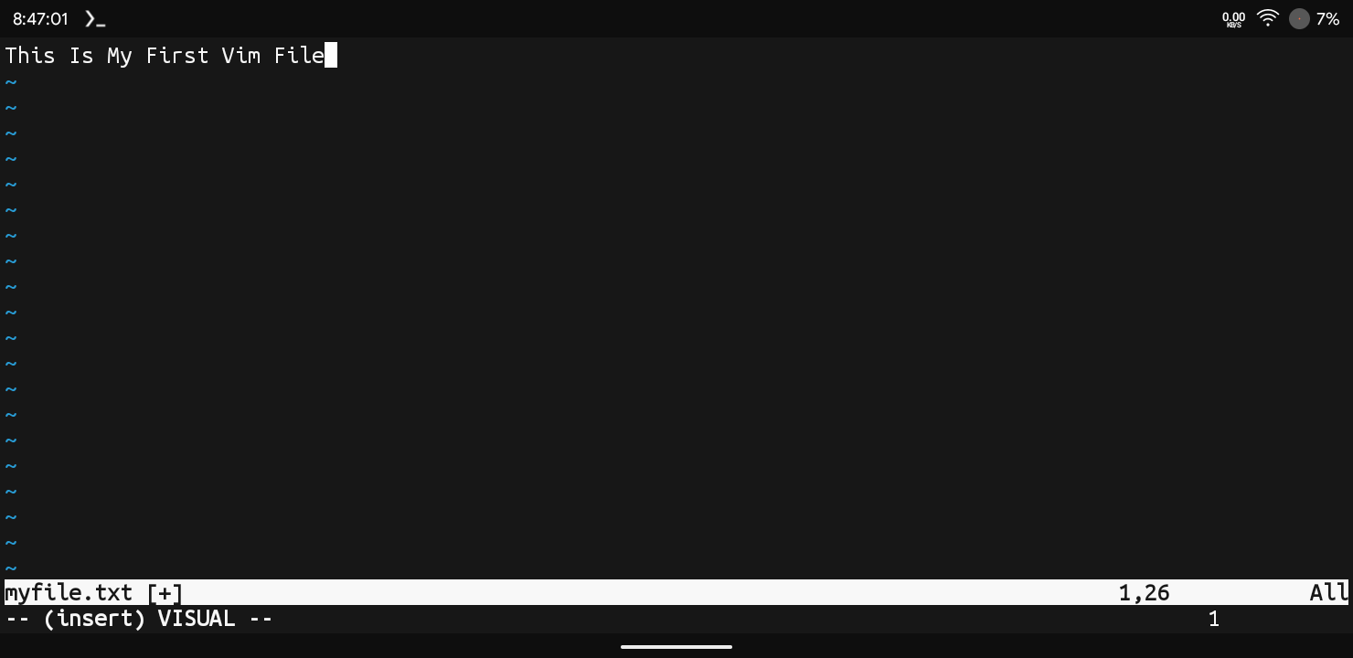 Writing On Vim In Termux